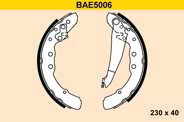 Jeu de mâchoires de frein BARUM BAE5006