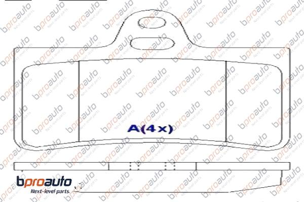 Kit de plaquettes de frein, frein à disque BPROAUTO 1BP30933AA