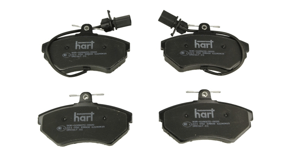 Kit de plaquettes de frein, frein à disque HART 221 092