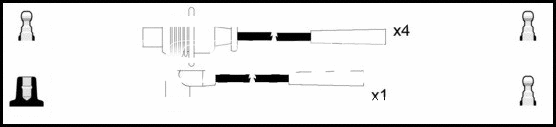 Kit de câbles d'allumage LEMARK HOES344