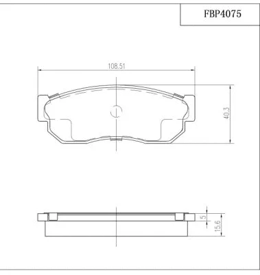 Kit de plaquettes de frein, frein à disque FI.BA FBP4075