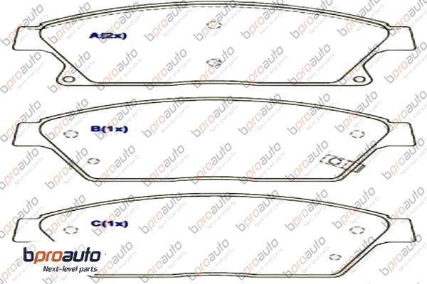 Kit de plaquettes de frein, frein à disque BPROAUTO 1BP31039AA