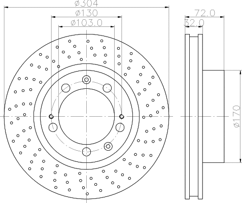 Disque de frein MINTEX MDC1305R