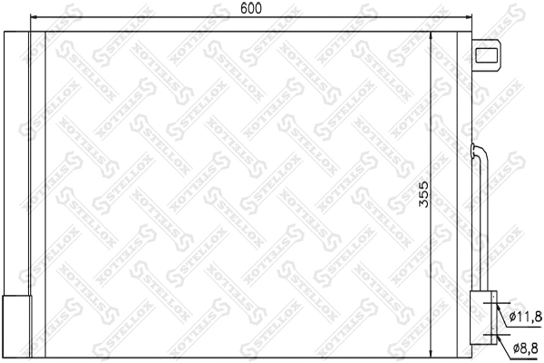 Condenseur, climatisation STELLOX 10-45416-SX