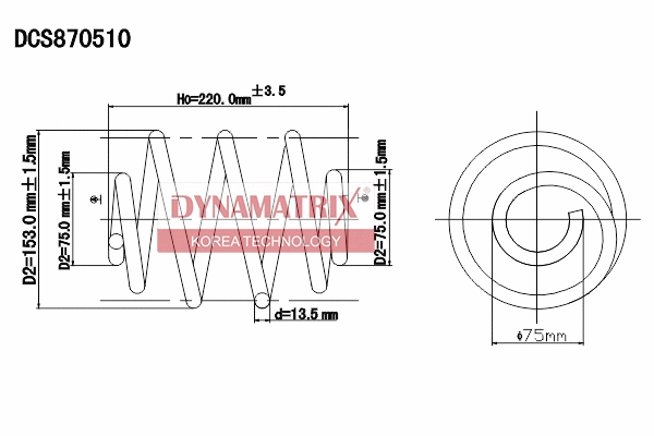Ressort de suspension DYNAMATRIX DCS870510