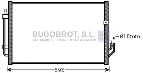 Condenseur, climatisation BUGOBROT 62-DN5331