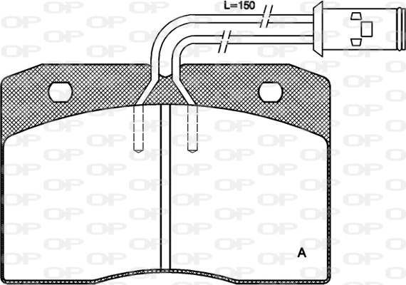 Kit de plaquettes de frein, frein à disque OPEN PARTS BPA0211.12