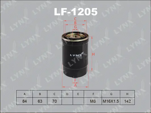 Filtre à carburant LYNXAUTO LF-1205