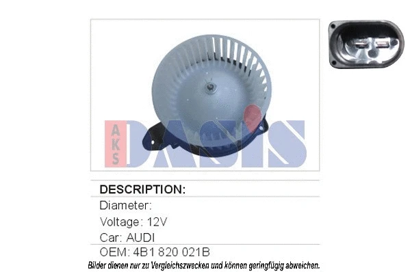Pulseur d'air habitacle AKS DASIS 740166N