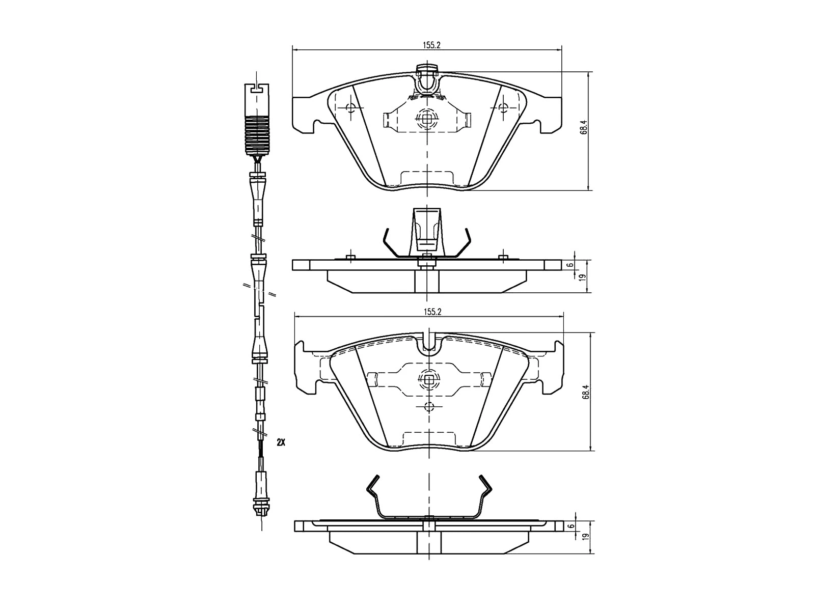 Kit de plaquettes de frein, frein à disque A.Z. Meisterteile AZMT-44-022-1175