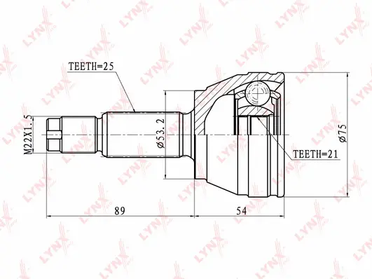 Jeu de joints, arbre de transmission LYNXAUTO CO-3009