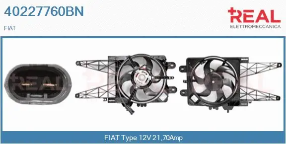 Moteur électrique, ventilateur pour radiateurs REAL 40227760BN