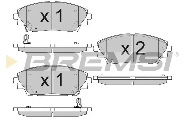Kit de plaquettes de frein, frein à disque BREMSI BP3556
