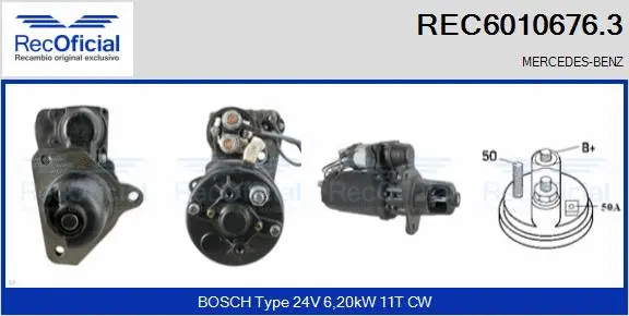 Démarreur RECOFICIAL REC6010676.3
