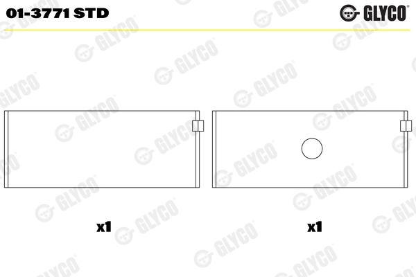 Coussinet de tête de bielle GLYCO 01-3771 STD