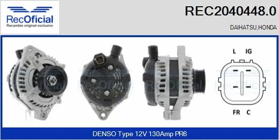 Alternateur RECOFICIAL REC2040448.0