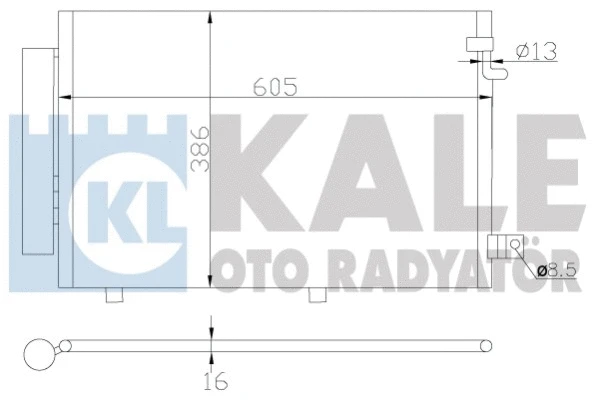 Condenseur, climatisation KALE OTO RADYATÖR 342890