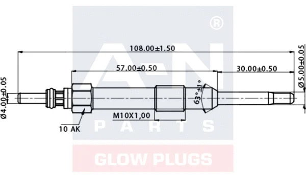 Bougie de préchauffage A-N PARTS A-N108639