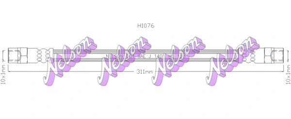Flexible de frein KAWE H1076