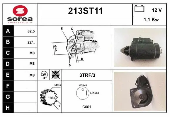 Démarreur STARTCAR 213ST11
