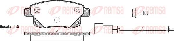 Kit de plaquettes de frein, frein à disque REMSA 1252.02
