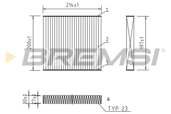 Filtre, air de l'habitacle BREMSI FC0434C