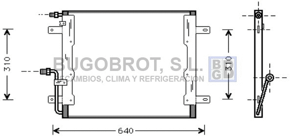 Condenseur, climatisation BUGOBROT 62-MS5262