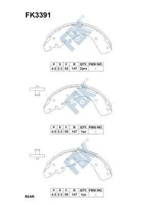 Jeu de mâchoires de frein FBK FK3391