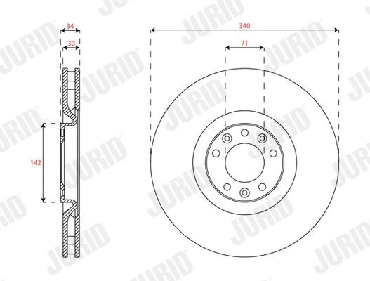 Disque de frein JURID 562716JC-1