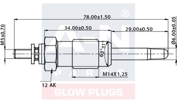 Bougie de préchauffage A-N PARTS A-N077209