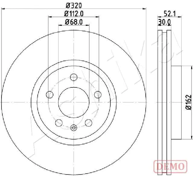 Disque de frein ASHIKA 60-00-0919C