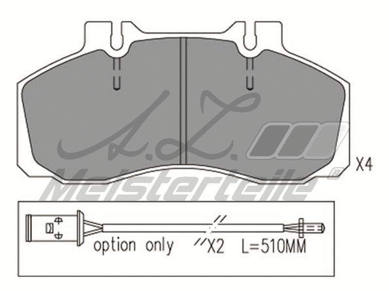 Kit de plaquettes de frein, frein à disque A.Z. Meisterteile AZMT-44-022-2350