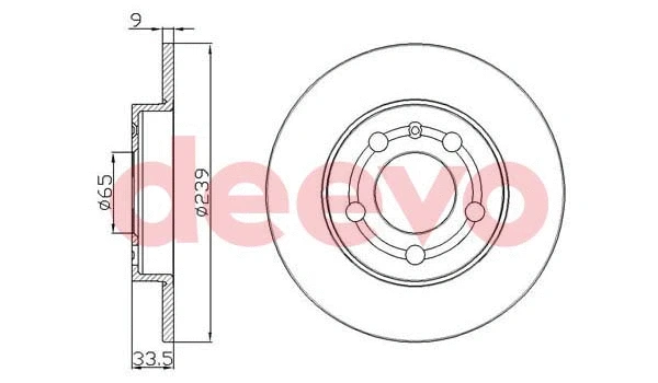 Disque de frein DEEVO BD13660