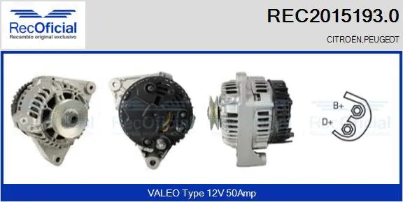 Alternateur RECOFICIAL REC2015193.0