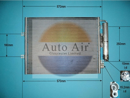 Condenseur, climatisation AUTO AIR GLOUCESTER 16-9011