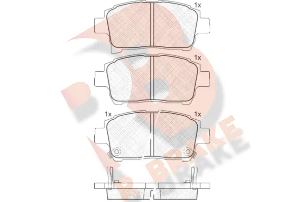Kit de plaquettes de frein, frein à disque R BRAKE RB1583