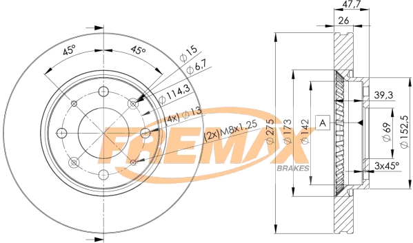 Disque de frein FREMAX BD-5002