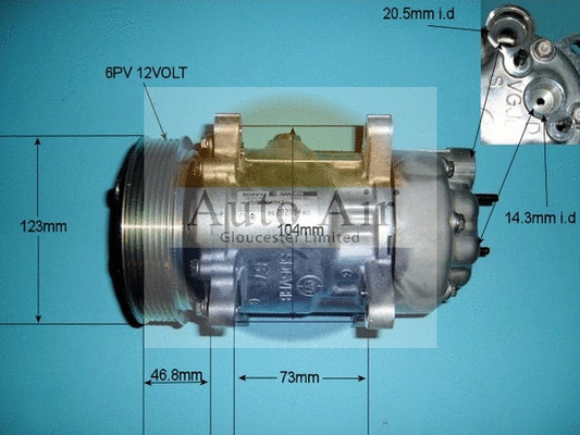 Compresseur, climatisation AUTO AIR GLOUCESTER 14-1437