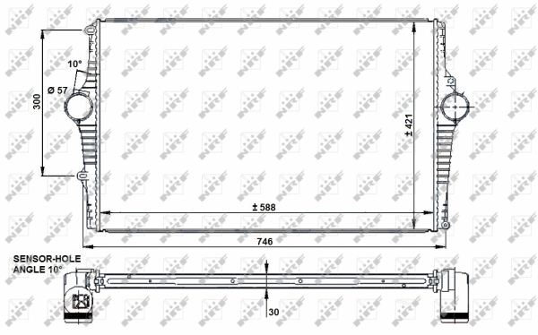 Refroidisseur d'air de suralimentation NRF 30931