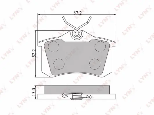 Kit de plaquettes de frein, frein à disque LYNXAUTO BD-8002