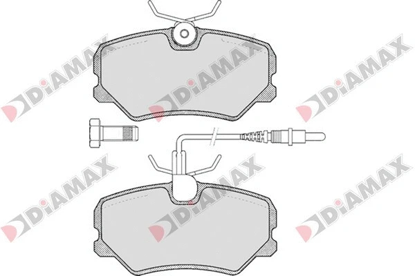 Kit de plaquettes de frein, frein à disque DIAMAX N09070