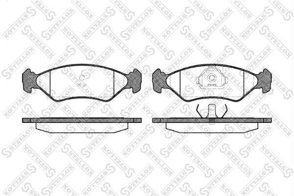 Kit de plaquettes de frein, frein à disque STELLOX 296 015-SX