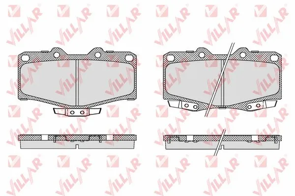 Kit de plaquettes de frein, frein à disque VILLAR 626.0058