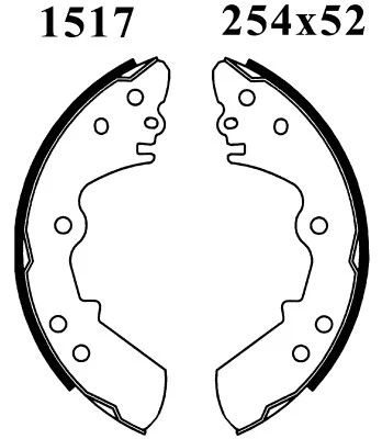Jeu de mâchoires de frein BSF 06249