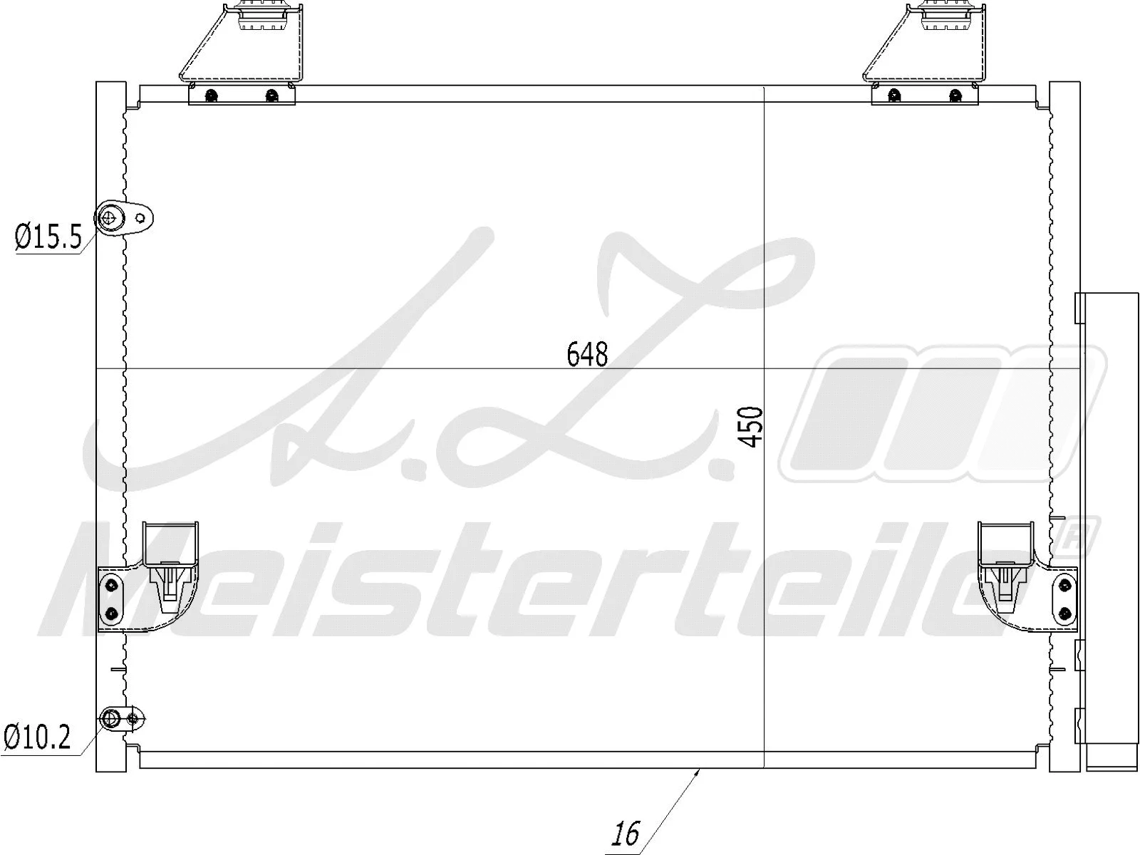 Condenseur, climatisation A.Z. Meisterteile AZMT-45-030-1096