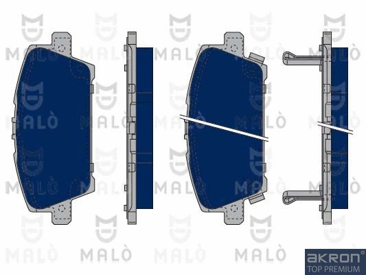 Kit de plaquettes de frein, frein à disque AKRON-MALÒ 1050237
