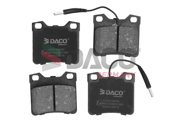 Kit de plaquettes de frein, frein à disque DACO Germany 323326