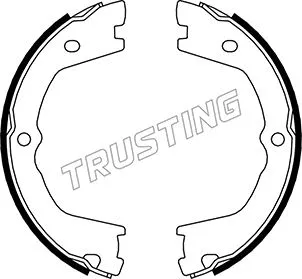 Jeu de mâchoires de frein, frein de stationnement TRUSTING 034.110