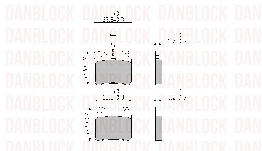 Kit de plaquettes de frein, frein à disque DANBLOCK DB 510081