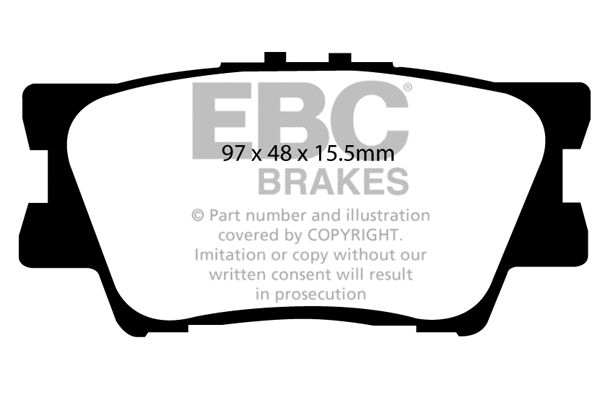 Kit de plaquettes de frein, frein à disque EBC Brakes DP61793